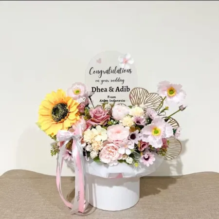 Bloom Box Akrilik Ucapan Wedding Tabanan